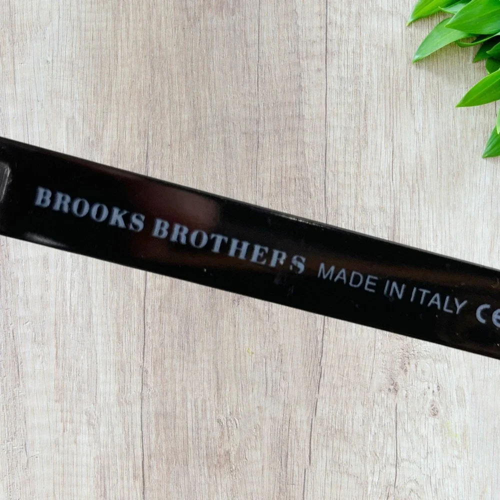 Brooks Brothers BB 199-S Sunglasses Matte Silver Black Oval Italy 1081/48 135